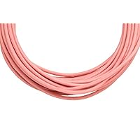 Full-Grain Leather Cord, 2mm Round Pink 5 Yard