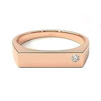 Choose Your Gemstone 18k Rose Gold Plated Signature Ring Personalized Lightweight Handcrafted Gift for Birthday Promise Ring for Men,Women and Girls Size : 4,5,6,7,8,9,10,11,12,13
