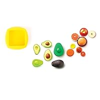 Food Huggers Kitchen Must-haves (8 Pieces)- Butter Hugger Keeps Butter Sealed and Fresh + Avocado Hugger (Set of 2) + Food Huggers Autumn Harvest (Set of 5), Dishwasher Safe Silicone/ 100% BPA Free