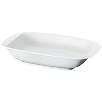 Yamasita Craft 11632330 White Commercial Tableware with Handle, 91/2 Square Baker, 5.9 x 9.6 x 2.0 inches (15 x 24.3 x 5 cm)
