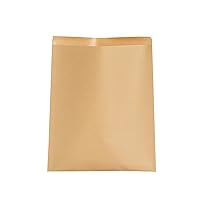 100 Pcs Flat Kraft Bags, Mini Kraft Paper Bags Envelopes Merchandise Bags Kraft Paper Treat Bags Great for Small Jewelry Snack Cookie Popcorn Candy Pouches Chocolate Stamps -brown-15x20cm(6x8in)