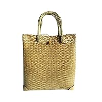 Made To your Own Order Portrait Painting Woven Straw Bags Summer Beach Tote Bag for Women 100% Handmade (A04)