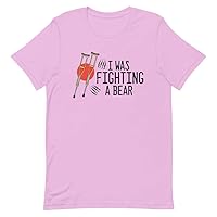 T-Shirt Unisex Hilarious Joint Legs Surgical Recuperation Healing Injury Humorous Knee Lilac