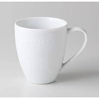 Beeded Mug Cup 5.0 x 3.4 x 3.9 inches (12.8 x 8.7 x 10 cm), 11.8 fl oz (350 cc), Western Pottery Opening, Hotel, Restaurant, Cafe, Western Tableware, Restaurant, Commercial Use