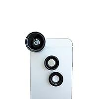 Smartphone Lens 3 in 1 Clip Type Fisheye Lens Clip-on Mobile Phone Camera Lens for Most Smartphone Black d and Popular