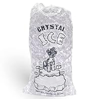 Plastic Ice Bags 10 Lb. with Draw String Closure Pack 100