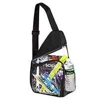 Clear Sling Bag Reinforced Adjustable Straps for Extra Durability Backpack, Daypack Easy Stadium Security Check Bag Traveling