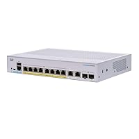 Cisco Business CBS350-8P-E-2G Managed Switch | 8 Port GE | PoE | Ext PS | 2x1G Combo | Limited Lifetime Protection (CBS350-8P-E-2G-NA)