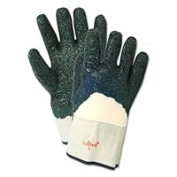 MAGID 1591PR MultiMaster Rough Nitrile Palm Coated Gloves, 12, Natural, Men's (Fits Large) (Pack of 12)