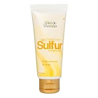 Liquid Sulfur Soap - Facial cleanser ideal for treat blackheads. Penetrates the pores and reduce them thanks to the sulfur and benzyl benzoate. It has moisturizing properties. Free of parabens.
