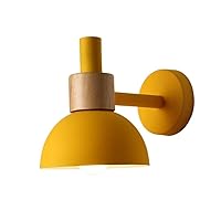 Wall Sconces Nordic Metal Wooden Wall Sconce Modern Minimalist Dome Shade Wall Lamp Wall Lighting Fixture for Boys Girls Kid's Room Cafe Restaurant Home/Hotel/Corridor Decorate Wall Sconce Lighting (