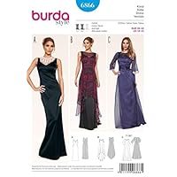 Burda Ladies Sewing Pattern 6866 Floor Length Evening Dresses