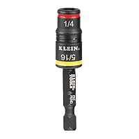 Klein Tools 32931 3-in-1 Impact Socket Set, Flip Socket with 2 SAE Hex Driver Sizes and 1/4-Inch Bit Holding Feature, Impact Rated