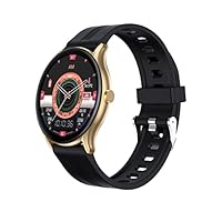 High End Smart Watch, Smartwatch for Men Women IP68 Waterproof Activity Tracker with Full Touch Color Screen Heart Rate Monitor Pedometer Sleep Monitor for Android and iOS Phones (Gold)