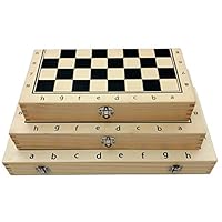 Checkers Set Wooden Folding Magnetic Chess Set Solid Wood Chessboard Magnetic Pieces Entertainment Board Games Children Gifts Chess Game (Color : Length 39cm)