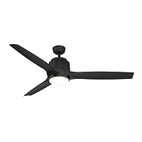 Sora Outdoor 56 Inch Matte Black and Gold Ceiling Fan