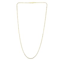 14k Gold Sparkle Cut Sparkle Chain Necklace Jewelry for Women in White Gold Yellow Gold Choice of Lengths 16 18 20 and 1.1mm 1.5mm