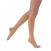 BSN Medical 119124 Jobst Ultra Sheer Compression Stocking, Knee High, 20-30mmHg, Open Toe, Small, Sun Bronze