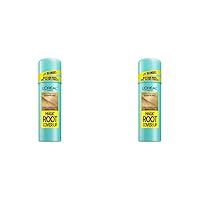 L'Oreal Paris Magic Root Cover Up Hair Color Magic Root Cover Up Concealer Spray For Blondes with Dark Roots, Ammonia and Peroxide Free, Medium Blonde, 2 fl; oz. (Pack of 2)