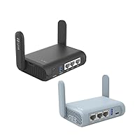 GL.iNet GL-AXT1800 (Slate AX) Pocket-Sized Wi-Fi 6 Gigabit Travel Router & GL.iNet GL-MT1300 (Beryl) VPN Secure Travel Gigabit Wireless Router
