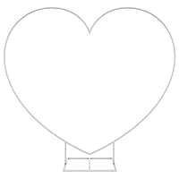 LANGXUN Large Size Metal Balloon Arch Kit, Wedding Heart Arch Stand, Love Balloon Column Arch Frame for Wedding, Bridal, Valentine's Day, Engagement and Birthday Party Supplies (Heart White)