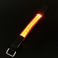 Orange LED Safety Reflective Armband Flashing Belt Strap Wrist Arm Wrap Band by 24/7 store