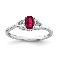 RKGEMSS Red Ruby Oval Shape Silver Heart Ring, Stackable Ring, July Birthstone Ring, 925 Sterling Silver Ring, Valentine's Day Gift, Dainty Ring, Gift For Her (3)