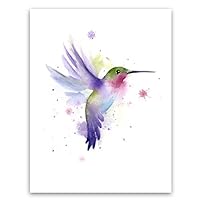 Hummingbird Bird Art Print by Watercolor Artist DJ Rogers