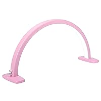Half Moon Lamp for Nail Desk - 40W Arch LED Nail Light for Table - Professional Lighting for Manicure, Tattoo, Lash Work - Adjustable Brightness & Color Temperature - Easy Assembly (Pink)