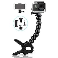Flash Light,Microphone  LED Lights SLOW DOLPHIN Photography Super Clamp with Camera Clamp Mount Ball Head Clamp and Mini Ball Head Hot Shoe Mount Adapter with 1/4'' 20 Tripod Screw for Monitor 