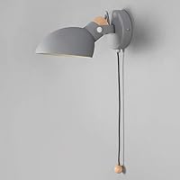 Fashion On/Off Switch Metal For Bedroom Bedside Reading Postmodern Indoor Wall Light 1 Light Wall Lamp Adjustable Plug in Wall Sconces Lamp Black Wall Sconce Wall Mounted Fixture Indoor and Outd