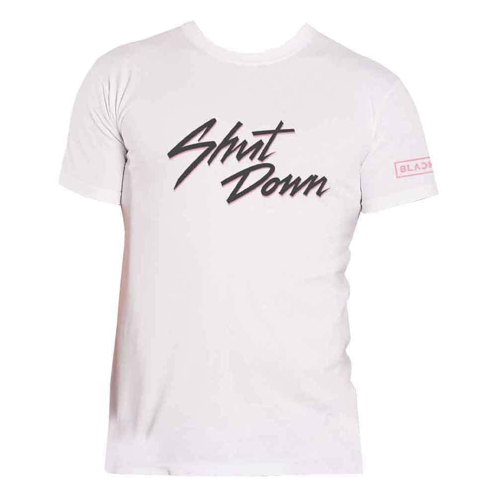 Blackpink T Shirt Shut Down Band Logo Official Unisex White Size XS