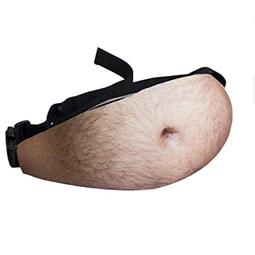 G Ganen Dad Bag Unisex Belly Fanny Fake Waist Pack with Zipper Adjustable Belt