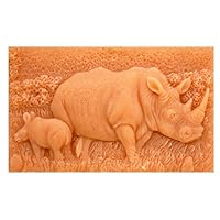 Silicone Molds rhino animals, animals family Craft Art Silicone Soap Mold Craft Molds DIY Handmade Soap Molds - Soap Making Supplies by YSCEN
