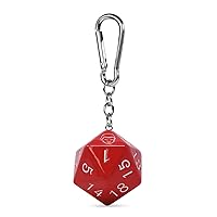 Pyramid Stranger Things D20 Dice 3D Polyresin Keyring Keychain Fob Red