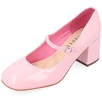 Journee Collection Womens Okenna Pumps Square Toe Mary Jane Heels with Tru Comfort Foam Insole