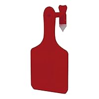 Y-Tags One-Piece Tag System, Calf, Blank, Red, 25 Tags