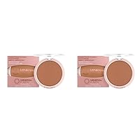 Mineral Fusion Makeup Pressed Powder Foundation Deep 4, 0.32 oz (Pack of 2)