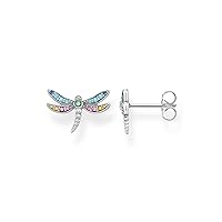 Thomas Sabo Women's Dragonfly Stud Earrings H2051-314-7, Blackened, 925 Sterling Silver