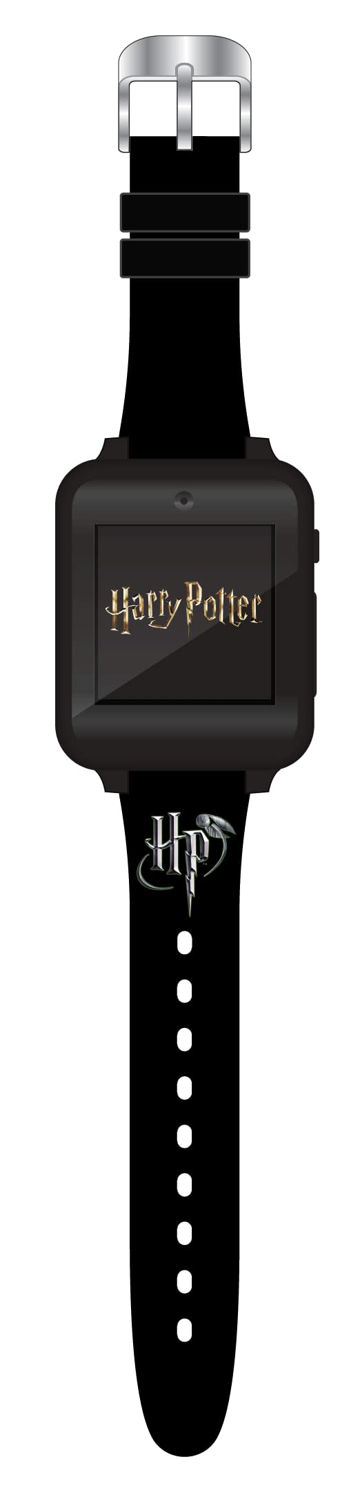 Accutime Kids Harry Potter Educational Learning Touchscreen Black Smart Watch Toy with Black Strap for Girls, Boys, Toddlers - Selfie Cam, Games, Alarm, Calculator, Pedometer (Model: HP4096AZ)