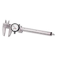 Starrett 120 Series Dial Slide Calipers for Accurate Measurement with Fitted Plastic Case - White Face, 0-6