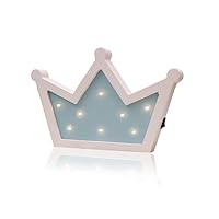Crown LED Light Wall Decor, Queen Princess Kings Shaped Sign-Lighted,Crown Decor for Birthday Wedding Party, Christmas, Kids Room, Living Room Decor (Blue)