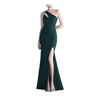 Women's Plus Size Evening Gown One Shoulder Backless Side Slit Prom Formal Occasion Dress