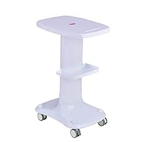Recycling Vehicles,Abs Salon Trolley for Barber Shop, Beauty Equipment Tool Cart with Wheels, Medical Instrument Rolling Trolley, White,Collecting Vehicles