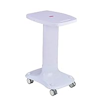 Recycling Vehicles,Hair Salon Abs Trolley with Wheels, Beauty Spa Instrument Tray Stand Cart, Medical Equipment Tool Cart, Max Load 80Kg (Color : White),Collecting Vehicles,White