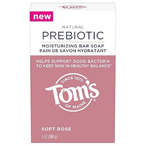 Tom's of Maine Prebiotic Moisturizing Natural Bar Soap, Soft Rose, 5 oz.