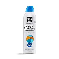 365 by Whole Foods Market, Spray Sport Mineral Sunscreen SPF 35 Fragrance Fre, 6 Ounce