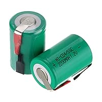Rechargeable Batteries 2200Mah 4/5 Sc Ni-Cd Battery 1.2V Sub C Batteries with Tab for Power Tools. 1.2V 20Pcs