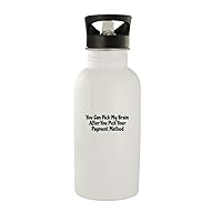 You Can Pick My Brain After You Pick Your Payment Method - Stainless Steel 20oz Water Bottle, White