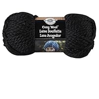 Cozy Wool Yarn, Black, 4.5 oz by Loops & Threads